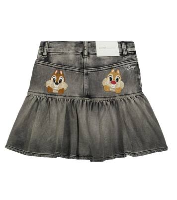 x Disney® – Jupe brodée en jean | Monnalisa