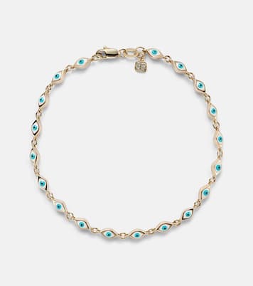Evil Eye Mini 14kt gold bracelet | Sydney Evan