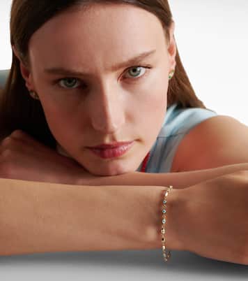 Evil Eye Mini 14kt gold bracelet | Sydney Evan