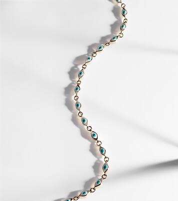 Evil Eye Mini 14kt gold bracelet | Sydney Evan