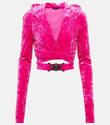 Medusa Biggie velvet hoodie | Versace