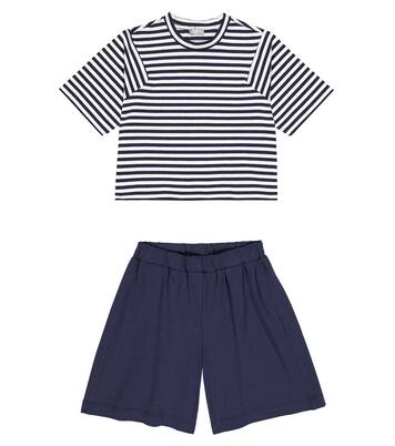 T-shirt e shorts in misto cotone | Il Gufo