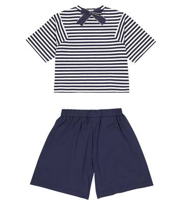 T-shirt e shorts in misto cotone | Il Gufo