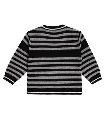 Baby logo striped wool sweater | Balmain Kids