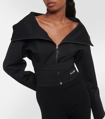 Cropped-Jacke aus Jersey | Alaïa
