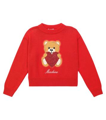 Teddy Bear cotton and wool sweater | Moschino Kids