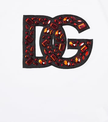 Embellished DG logo jersey T-shirt | Dolce&Gabbana Kids