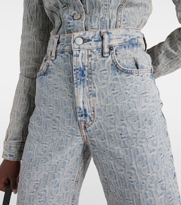 Jeans anchos Monogram de tiro alto | Acne Studios
