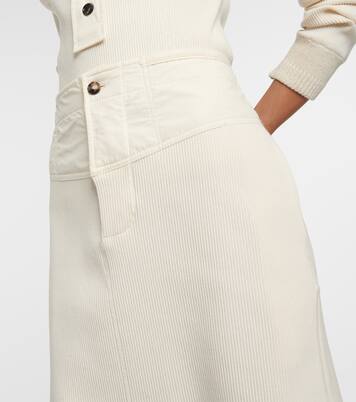 Jupe midi en coton mélangé | Bottega Veneta