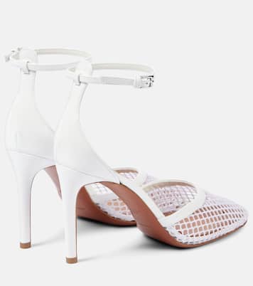 Escarpins en résille et cuir | Alaïa