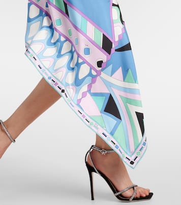 Vivara halterneck silk midi dress | Pucci
