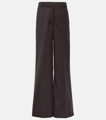 Pantalon ample à taille haute en laine | Stella McCartney