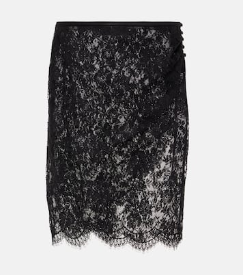 Falda envolvente de encaje transparente | Saint Laurent