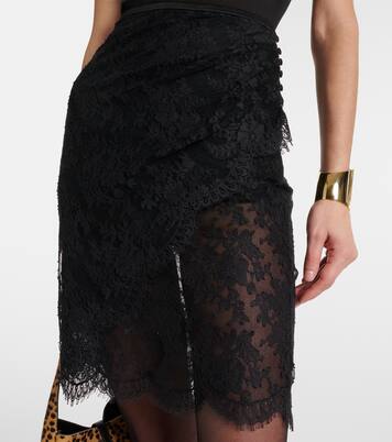 Falda envolvente de encaje transparente | Saint Laurent