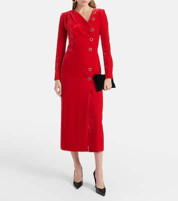 Robe midi en velours | Alessandra Rich