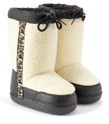 Faux shearling-lined snow boots | Moschino Kids