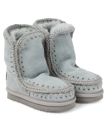 Shearling-lined suede ankle boots | Mou Kids
