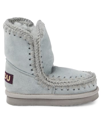 Shearling-lined suede ankle boots | Mou Kids