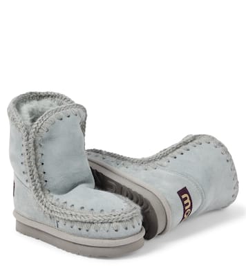 Shearling-lined suede ankle boots | Mou Kids