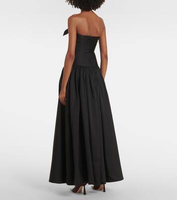 Robe longue bustier en soie mélangée | Roland Mouret