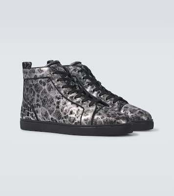 Louis printed leather high-top sneakers | Christian Louboutin