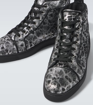 Louis printed leather high-top sneakers | Christian Louboutin