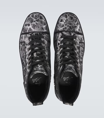 Louis printed leather high-top sneakers | Christian Louboutin