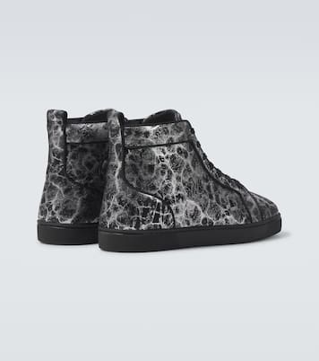 Louis printed leather high-top sneakers | Christian Louboutin