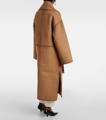 Embroidered wool-blend scarf coat | Toteme