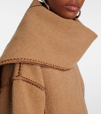 Embroidered wool-blend scarf coat | Toteme