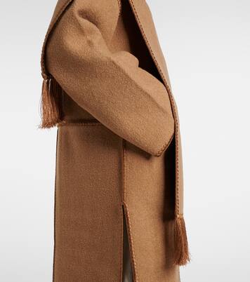 Embroidered wool-blend scarf coat | Toteme
