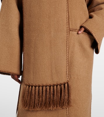 Embroidered wool-blend scarf coat | Toteme