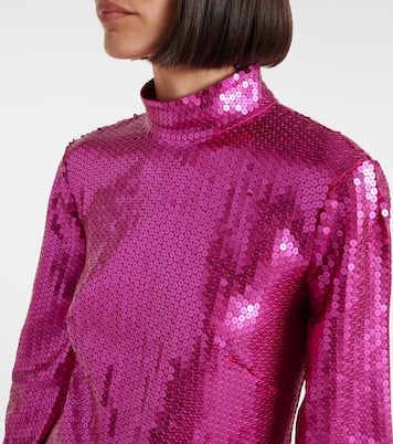 Minikleid Gina mit Pailletten und Federn | Taller Marmo