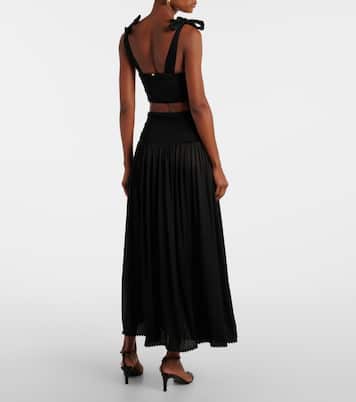 Falda larga Carla de satén | Poupette St Barth