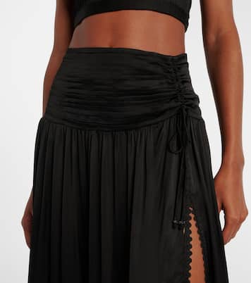 Falda larga Carla de satén | Poupette St Barth