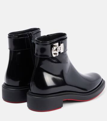 Urban Booty Lock polished leather ankle boots | Christian Louboutin