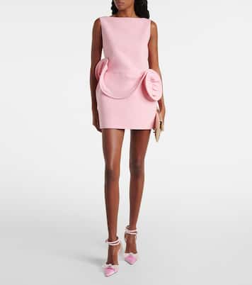 Pumps Double Bow 110 aus Satin mit Kristallen | Mach & Mach