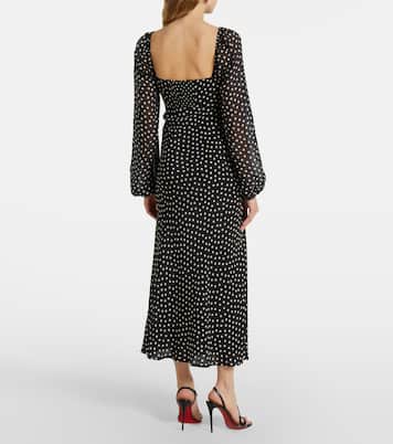 Abito lungo Ivy in seta a pois | Rixo