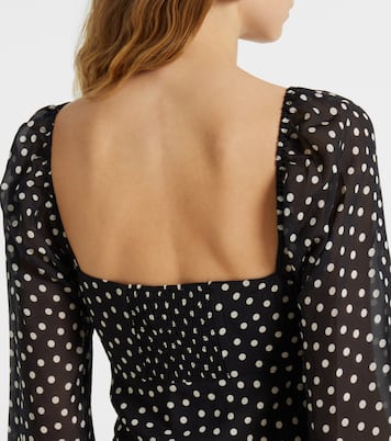 Abito lungo Ivy in seta a pois | Rixo