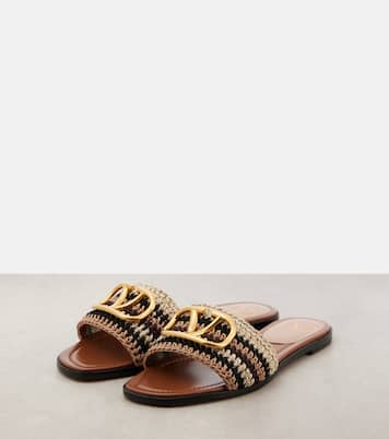 VLogo Signature crochet slides | Valentino Garavani