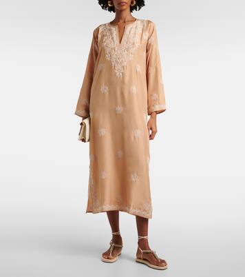 Cafetan brodé en soie | Juliet Dunn