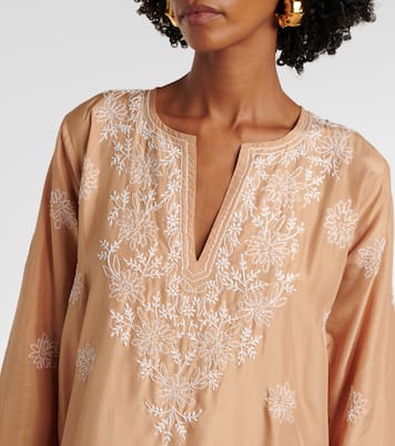 Cafetan brodé en soie | Juliet Dunn