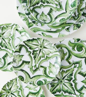 Majolica set of 2 porcelain dinner plates | Dolce&Gabbana Casa