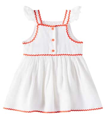 Baby Besticktes Kleid aus Leinen und Baumwolle | Stella McCartney Kids