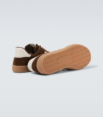 Archer leather-trimmed suede sneakers | Tom Ford