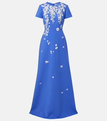 Bestickte Robe aus Crêpe | Carolina Herrera