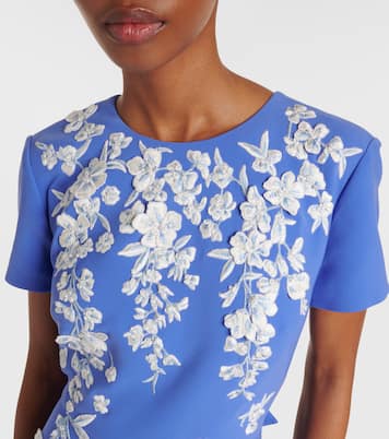 Bestickte Robe aus Crêpe | Carolina Herrera