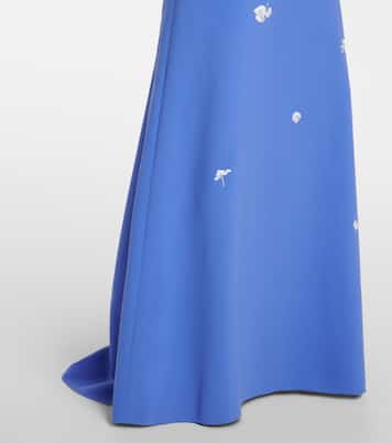 Bestickte Robe aus Crêpe | Carolina Herrera