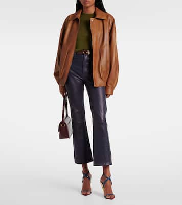 Hose Reboot Crop aus Leder | Frame