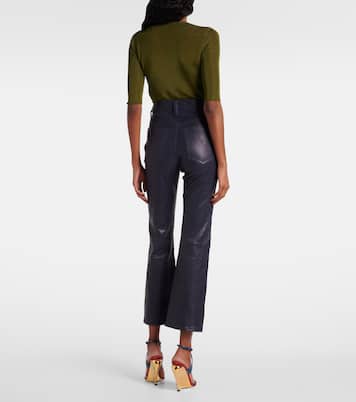 Hose Reboot Crop aus Leder | Frame